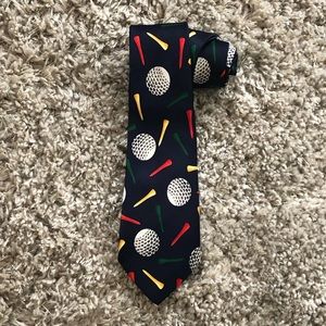 Beverly Hills Polo Club Tie, Golf Themed, Navy